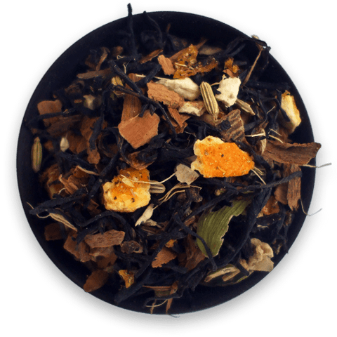 Organic Chai tea from New Zealand blended with cardamon, cinnamon, cloves, fennel, ginger, sweet cinnamon orange by Informal Tea